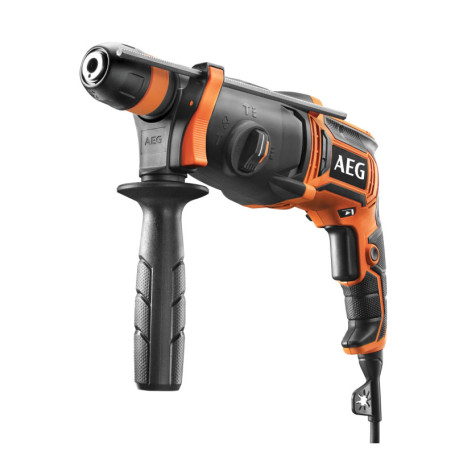 AEG - Perforateur burineur SDS+ 24 mm, 800 W, 2,4 Joules EPTA, poignée, butée, adaptateur Fixtec, mandrin métal 13 mm auto-serra