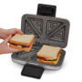 Cloer 6259 Appareil à croque-monsieur pour 2 sandwichs divisés en diagonale, American Toasts, Remplissage XXL, 900W, finition en