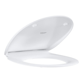 GROHE Siège de toilette Bau en céramique à fermeture souple slim 39923900, blanc alpin, 1 pièce