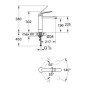 GROHE 30208000 Euroéco Spécial Mitigeur lavabo bec médium Argent