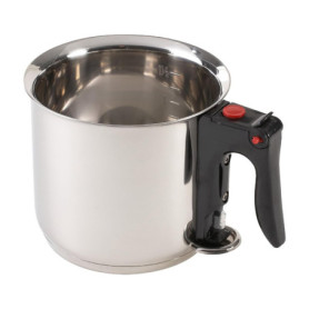BAUMALU - Saucière Bain-Marie - Acier Inoxydable 18/10 Haut de Gamme - Tous Feux dont Induction - Triple Fond Diffuseur - Gradua