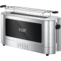 Russell Hobbs Grille Pain [Fente longue 2 Toasts/ 1 Tranche baguette] Elegance Acier chromé (Fente large, 6 Niveaux de Brunissag