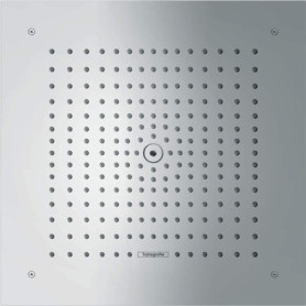 hansgrohe Raindance E - Douche de tête avec 1 type de jet, Douche de pluie carrée (400 x 400 mm), Pommeau de douche pour montage