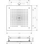 hansgrohe Raindance E - Douche de tête avec 1 type de jet, Douche de pluie carrée (400 x 400 mm), Pommeau de douche pour montage
