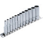 BGS 2757 | Jeu de douilles, douze pans, longues | 6,3 mm (1/4") | en pouces | 12 pièces