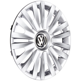 Volkswagen 5K0071455 Jeu d'Enjoliveur, Argent Brillant, 15 Pouces