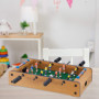 Relaxdays Jeu de football de table, enfants, adultes, EN BOIS Look, durable, Babyfoot, H x L x P : 11 x 51 x 50 cm, Green-brown