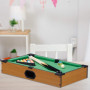 Relaxdays Mini table de billard mini billard jouet aspect bois 2 queues, boules, triangle craie, lxP: 51 x 31 cm, vert