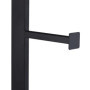 relaxdays Brosse WC et dérouleur Papier, Design Moderne, avec Support pour Portable, HLP 73 x 25 x 20 cm, Noir, Acier, 1 élément