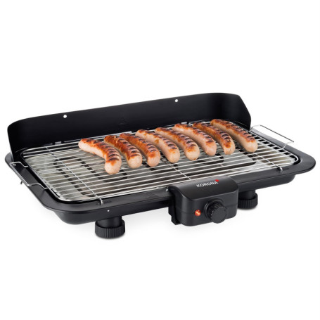 Korona 46117 Barbecue de table électrique avec surface de cuisson XXL (51 x 30 cm) | Idéal pour le balcon | 2200 W | Élément cha
