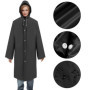 welsberg Poncho Pluie Imperméable avec Capuche et Manches, Cape de Pluie Réutilisable pour Adultes Unisexe, Taille Unique, noir