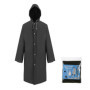 welsberg Poncho Pluie Imperméable avec Capuche et Manches, Cape de Pluie Réutilisable pour Adultes Unisexe, Taille Unique, noir