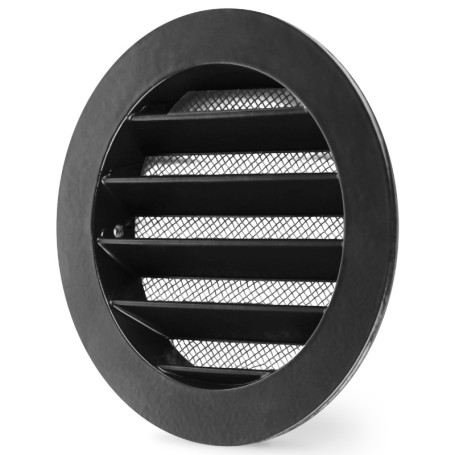 calimaero® WSGB Grille Aeration Ronde 100mm Avec Moustiquaire Alu, Intérieur Fonte d'aluminium, Grille Ventilation Exterieur pou