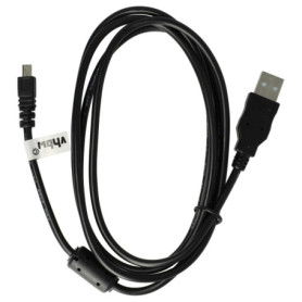 vhbw Câble de données USB (Standard USB Type A) 150cm compatible avec Casio Exilim EX-ZS5, EX-ZS10, EX-ZS15 appareil photo