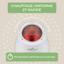 Chauffe-huile de massage avec carafe en verre, chauffe agréablement l’huile en seulement 5 minutes, chauffage en continu de 0 à 