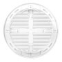 AWENTA Ø 100 à 150 mm Grille d'aération ronde, plastique blanc, moustiquaire, grille d'air extrait, grille d'air soufflé ou extr