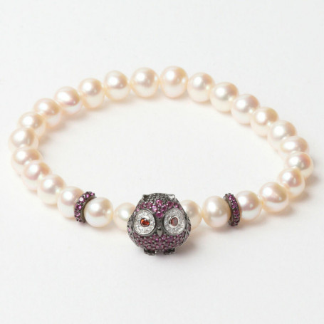 Bracelet Femme Lancaster JLA-BR-OWL-5-WH Violet Blanc Argent 925 16 mm 30,99 €