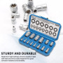 CCLIFE 14 pièces Coffret douilles torx femelle 1/4" 3/8" 1/2", Douille torx profilés E E4-E24