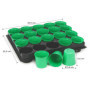 com-four® 40x Pots de Culture avec Plateaux pour Plantes - Jardinière - Plateau à graines pour Plantes en Croissance - Kit de Cu