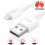 Huawei Câble de données / câble de charge - Micro USB - Gris/blanc - Compatible avec les téléphones portables Huawei avec port m