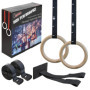ALPIDEX Anneaux de Sport Anneaux de Gymnastique Anneaux y Compris Fixation de Porte et Sangle de Fixation avec marquage Longitud
