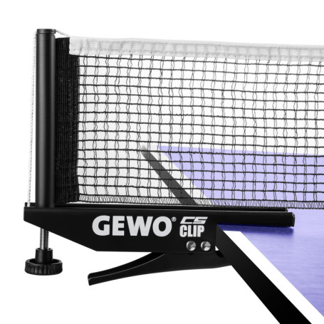 GEWO CS Clip Filet de ping-Pong Unisexe-Adulte, Noir, ITTF-Standard