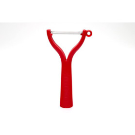 TUPPERWARE 30930 Économe, éplucheur universel rouge - D119 - lame plate, lame à dents