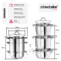tectake® Extracteur de jus 15L en Acier inoxydable Multi-fonction Centrifugeuse Fruits et legumes Cuiseur-vapeur Presse fruits, 