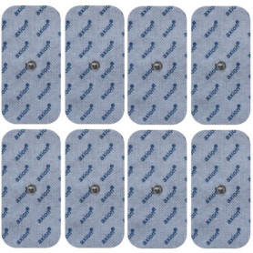 8 électrodes axion de 10x5 cm | Compatibles avec Beurer et autres électrostimulateurs TENS et EMS | Patchs de rechange réutilisa