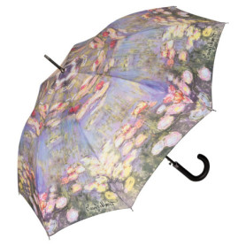 VON LILIENFELD® Parapluie Claude Monet: Nénuphars Ouverture Automatique Résistant au Vent Fleur Canne Grand Robuste Arte