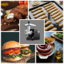ADE KA1801 Hachoir à viande électrique 2-en-1 Machine Spritz presse à biscuits puissance de 2000 Watt, boîtier en aluminium, boî
