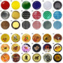Lot de 50 couvercles pour bocal To 82 modèle 230 / 350 ou 435 ml. Motif carreaux Rouge