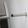 Stoppwerk Butoir de porte mural en acier inoxydable - Butoir de porte avec matériel de fixation et butée en caoutchouc - Ø 2,5 c