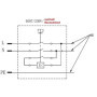 Combinaison interrupteur-prise DZ08-2 230V avec clapet d'arrêt d'urgence - construction identique : KEDU KOA2Y