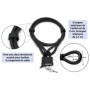 KOHLBURG antivol de 5 mètres de long - cadenas refermable facilement sans clé - câble en acier de 5 m / 500 cm avec fermetures s