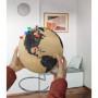 Grand globe en liège, 33 cm de hauteur, avec 54 épingles - globe rotatif en liège - globe terrestre, cadeau idéal pour les pigeo