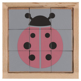 Kindsgut Jeu d’éveil Puzzle Cube en Bois, Jouets en Bois pour Les Petits Enfants, Design Simple et Couleurs subtiles pour Le Pla