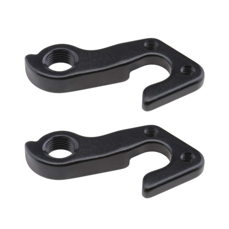 YINETTECH 2pcs VTT Vélo Arrière Engrenage Mech Dérailleur Crochet Cintre Noir Aluminium Tailhook Décrochage Cadre Adaptateur pou
