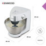 Kenwood Prospero+ KHC29.H0WH, Robot de Cuisine Patissier Multifonction, Mélanger, Battre et Pétrir, Blender 1.5L, Bol Multifonct