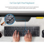 Kensington Pro Fit Ensemble Clavier et Souris sans Fil à Profil Bas pour Bureau à Domicile – Disposition Italienne, Noir, ambide