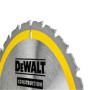 DEWALT - Set de 3 lames de scie circulaire - disque tranchant 40 dents - outillage résistant aux clous et durable - spécial cons