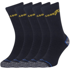 Goodyear Vêtements de travail homme GYSCK004 Chaussettes de travail robustes à talon rembourré et à bout contrasté, Noir, Taille