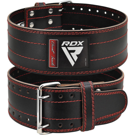 RDX Ceinture de Musculation Powerlifting, IPL USPA Approuvé, 6MM Épais 100% Cuir, 4” Réglable Support Lombaire, D'haltérophilie 