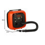 BLACK+DECKER ASI400-XJ Gonfleur compresseur 11 bars/160 PSI, Orange, Set de 2 Pièces