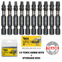 10 x SabreCut SCTKA10 50 mm T10 T15 T20 T27 T30 T40 Jeu d'embouts de tournevis à percussion Torx à une extrémité 10 15 20 27 30 