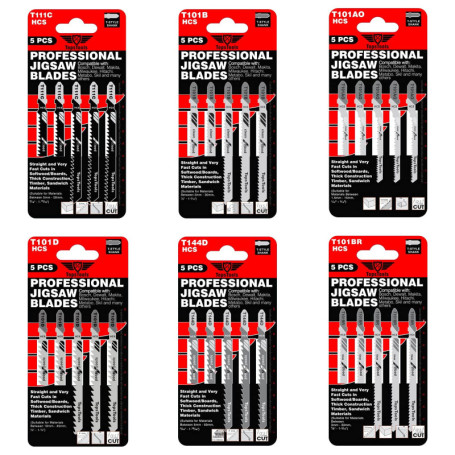 30 x TopsTools JSTTK6A T101B T101BR T101D T101AO T111C T144D Lames de scie sauteuse mixtes compatibles avec Bosch, Dewalt, Makit