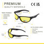 ZILLERATE LUNETTES DE CONDUITE DE NUIT homme et femme, Verres polarisés anti-éblouissement pour vision nocturne, Verres HD tinté
