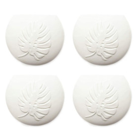 Humidificateurs, lot de 4 en céramique BOTANIQUE, plat, pour fixation au radiateur/chauffages, évaporateur d'eau, diffuseurs, va
