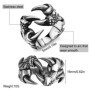EQLEF Dragon Claw Ring Set, Bague Gothique Réglable Sauvage Alondra Ouvert Punk Bague Cadeau Cool Dragon Bague pour Hommes Femme