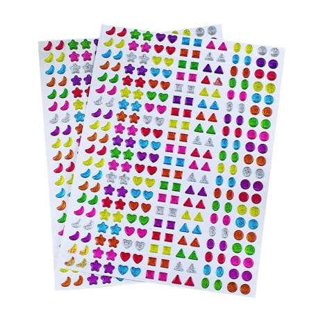 Lvcky 840 pieces Boucles d'oreilles Autocollant 3D Strass Autocollant Filles Boucles d'oreilles à Coller